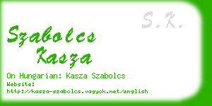 szabolcs kasza business card